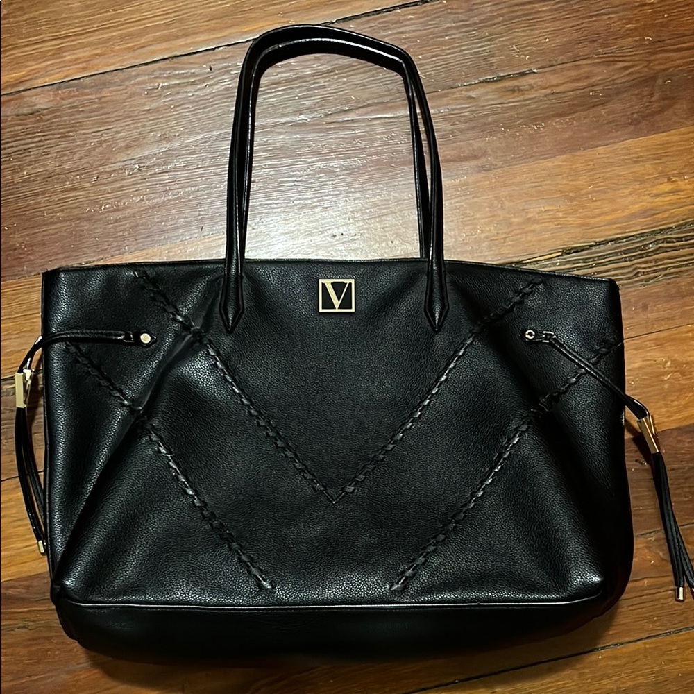 Black Leather Tote Bag